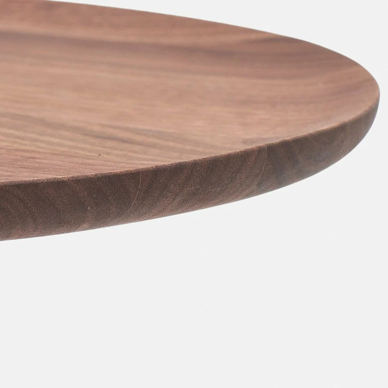 Table d'appoint en noyer et piètement noir 51 cm Key - Hem