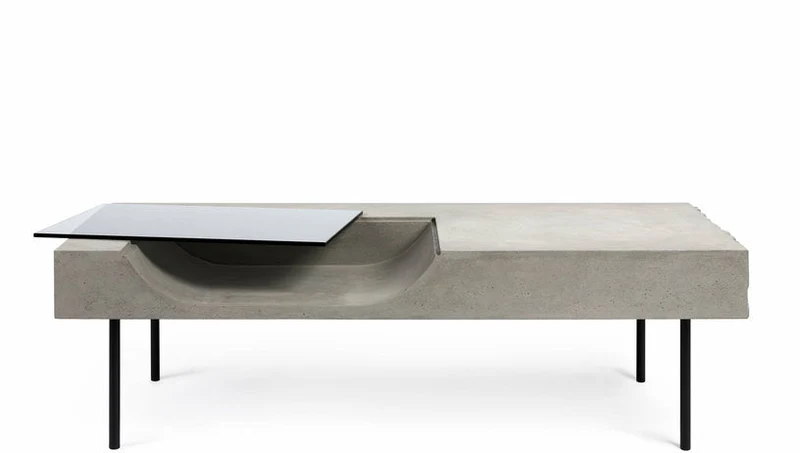 Table basse en béton et acier Curb - Lyon Béton