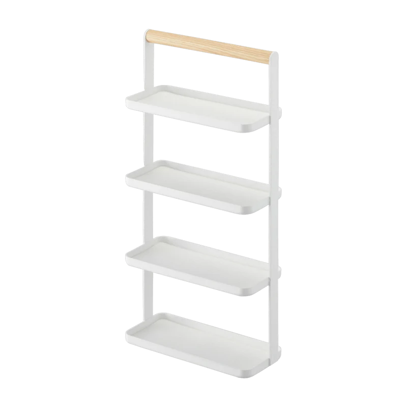 Plateau d'accessoires à 4 niveaux en acier blanc - Yamazaki