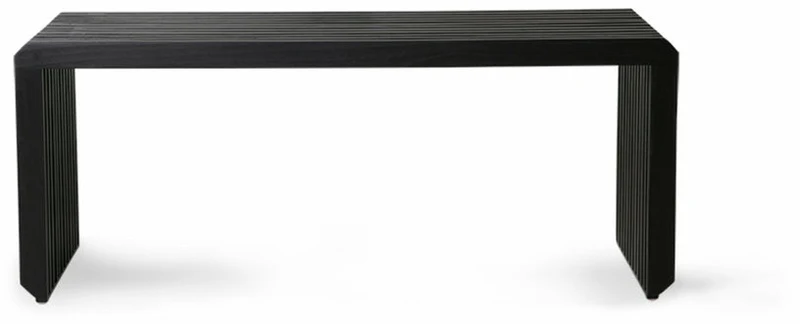 Banc 96 cm à lattes noires - HKliving