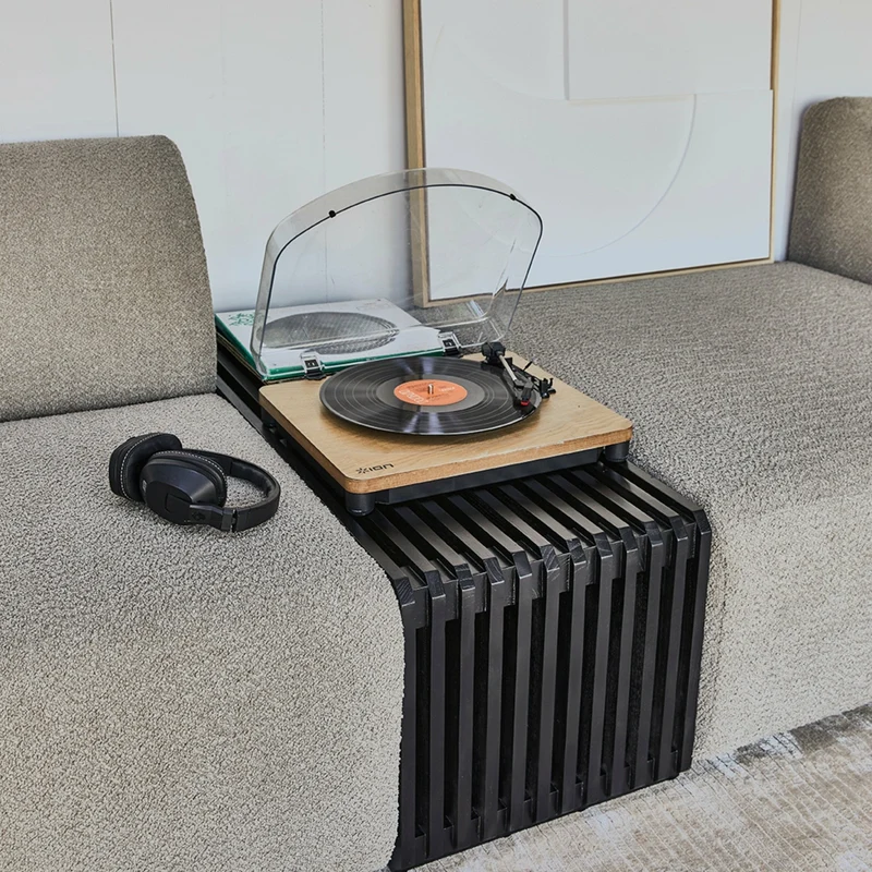 Banc 96 cm à lattes noires - HKliving