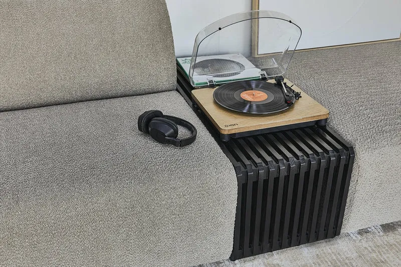 Banc 96 cm à lattes noires - HKliving
