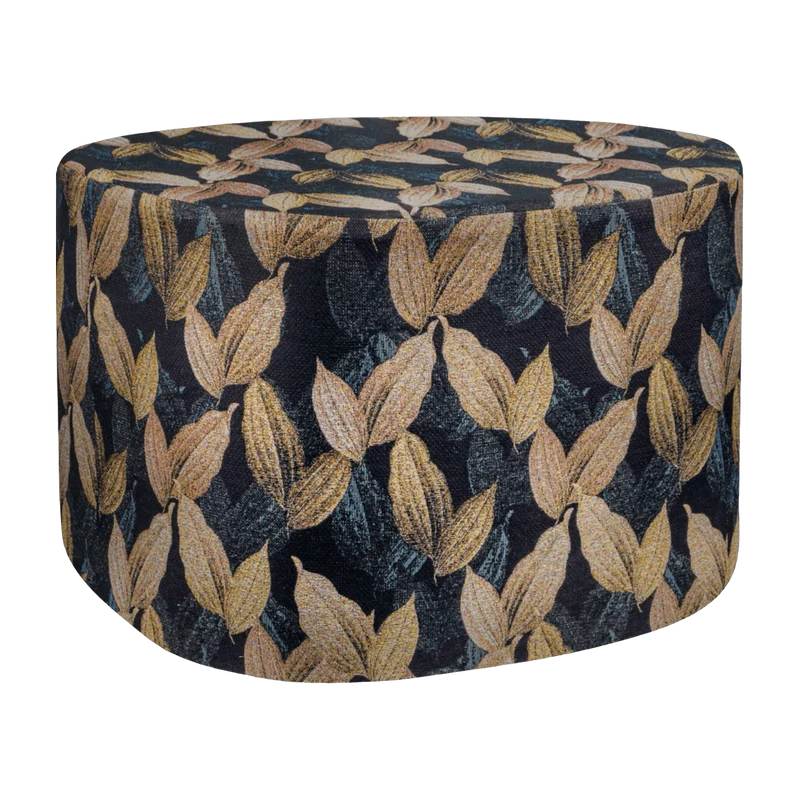 Pouf motif feuilles dorées Salon - Mette Ditmer