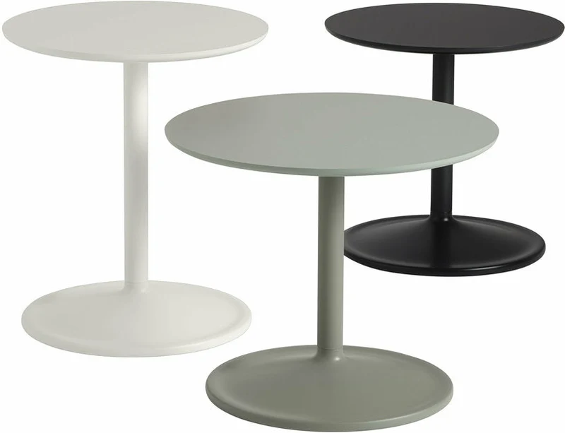 Table d'appoint aluminium noir D 48 x H 40 cm Soft - Muuto
