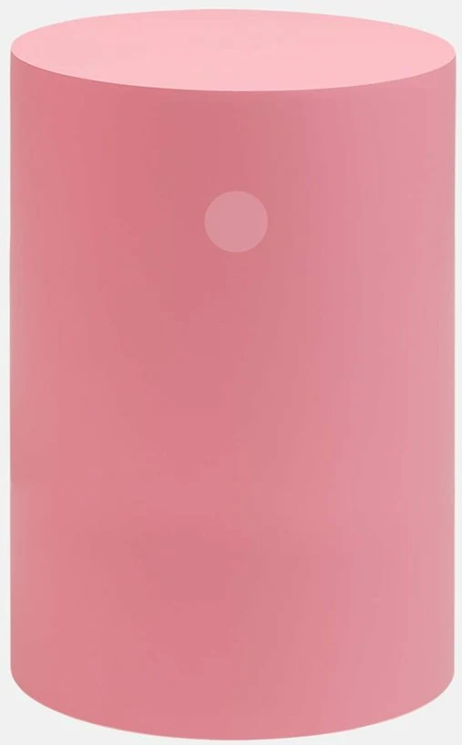 Table d'appoint à roulettes en acier rose 70 cm Hide Pedestal - Hem