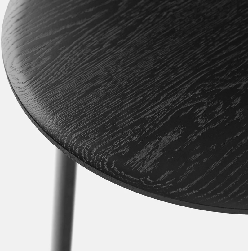 2 tables basses en chêne noir 50 et 60 cm Alle - Hem