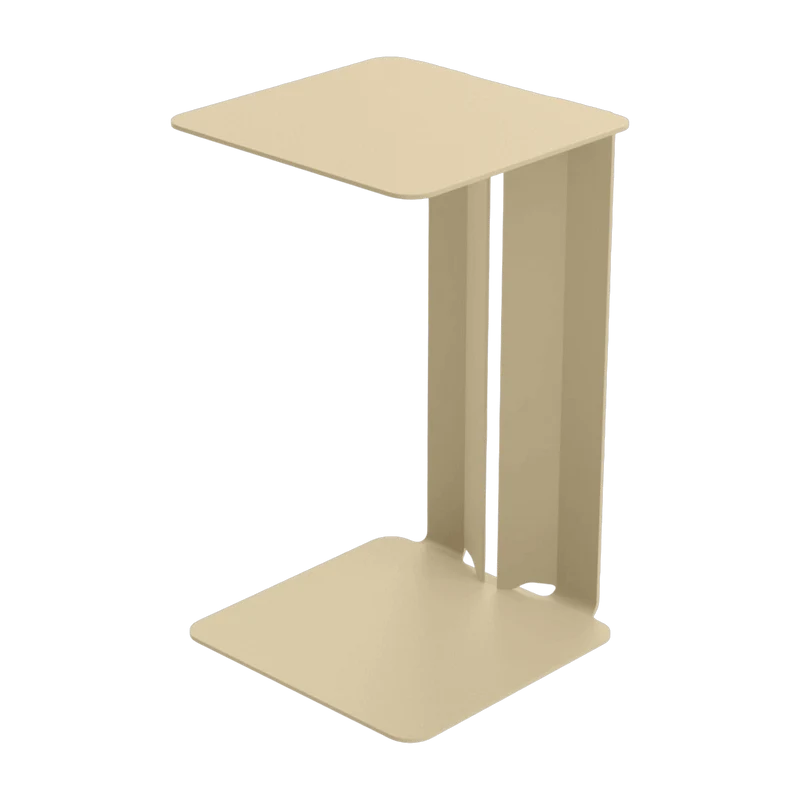 Table d'appoint en acier crème Leste - Matière Grise
