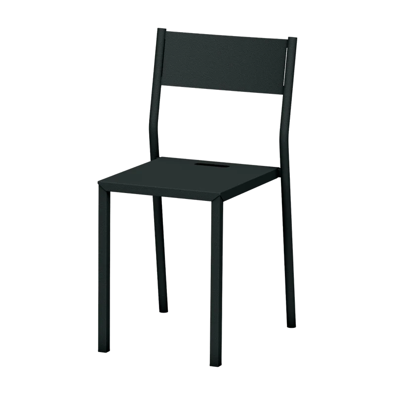 Chaise en acier anthracite Take - Matière Grise