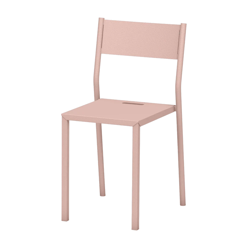 Chaise en acier baby pink Take - Matière Grise