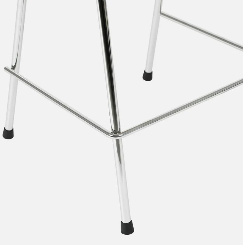 Tabouret de bar 65 cm en bois noir et cadre argenté Touchwood - Hem