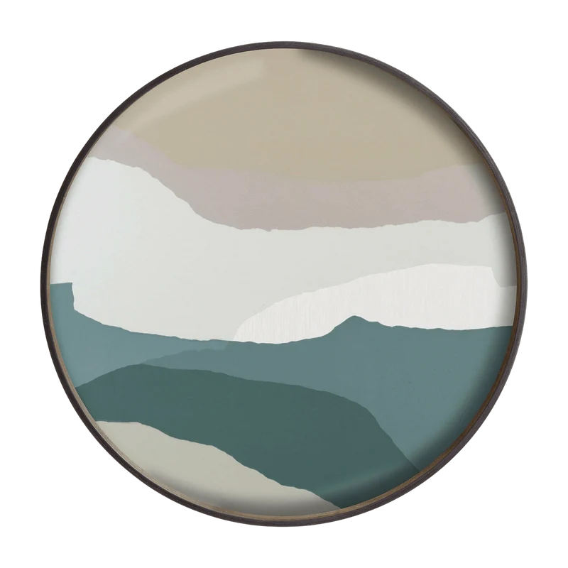 Plateau rond en verre Slate Wabi Sabi L - Ethnicraft Accessories
