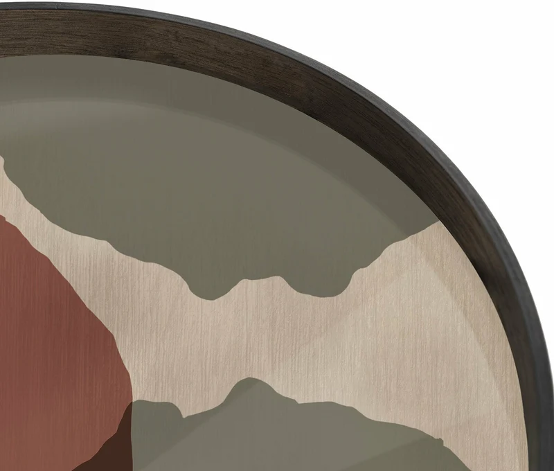 Plateau rond en verre Overlapping Dots L - Ethnicraft Accessories