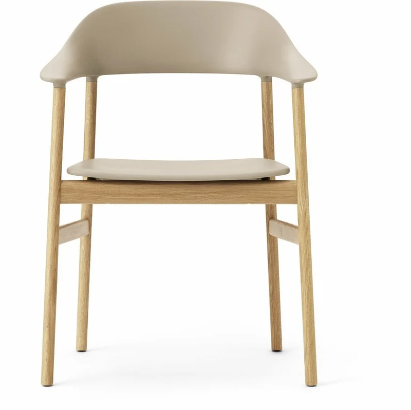 Chaise avec accoudoirs en chêne et polypropylène sable Herit Sand - Normann Copenhagen