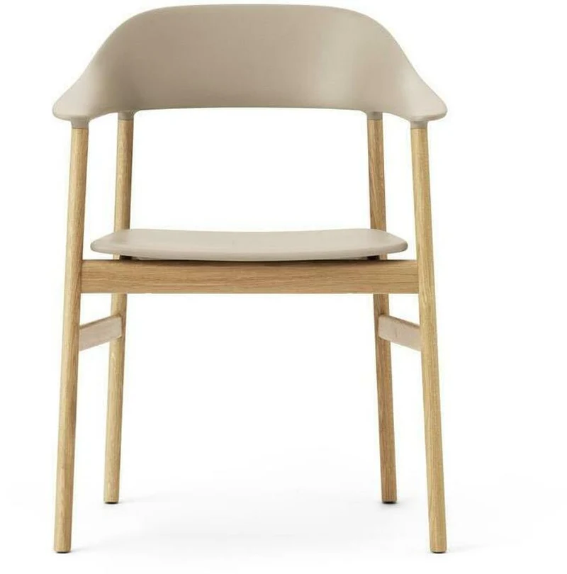 Chaise avec accoudoirs en chêne et polypropylène sable Herit Sand - Normann Copenhagen