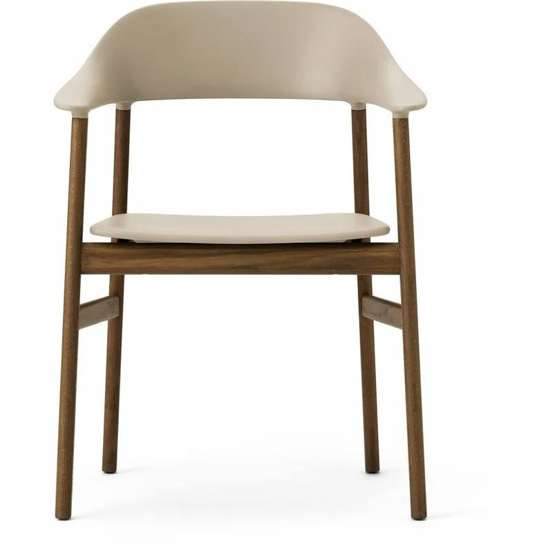 Chaise avec accoudoirs en chêne teinté et polypropylène sable Herit Sand - Normann Copenhagen