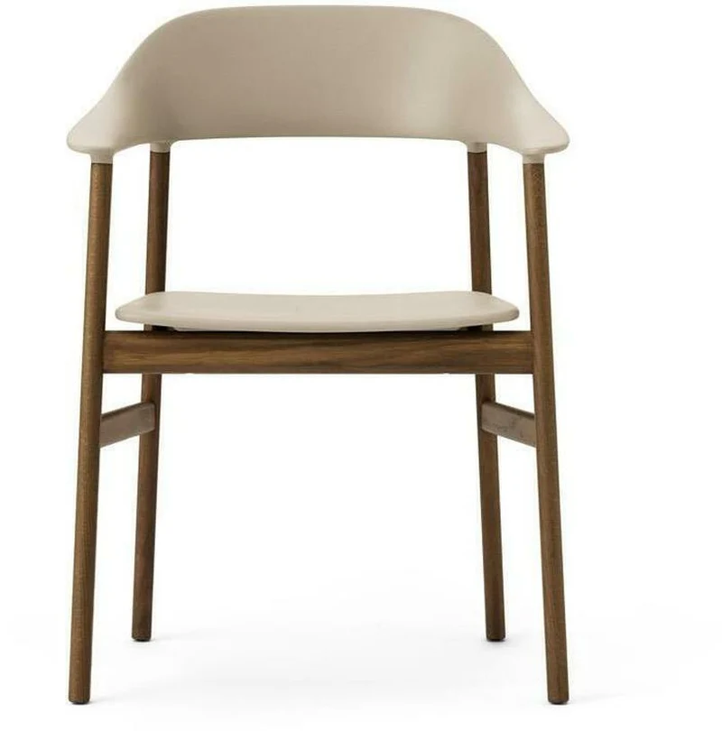 Chaise avec accoudoirs en chêne teinté et polypropylène sable Herit Sand - Normann Copenhagen