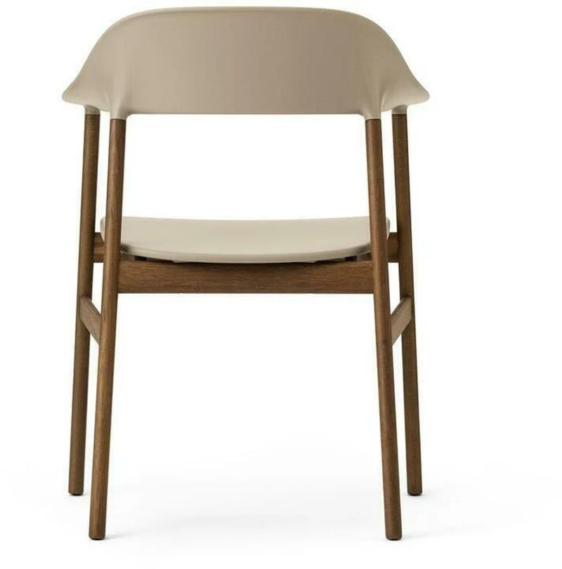 Chaise avec accoudoirs en chêne teinté et polypropylène sable Herit Sand - Normann Copenhagen