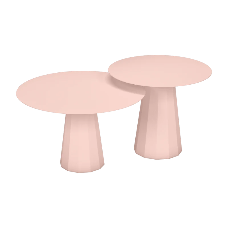 2 Tables gigognes baby pink Ankara - Matière Grise