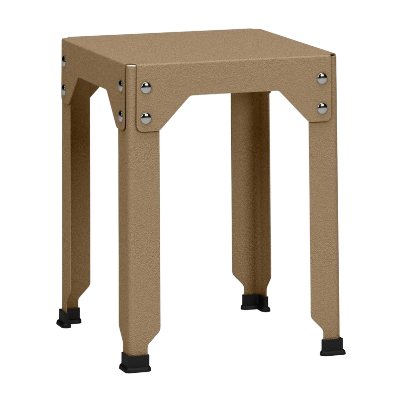 Tabouret en acier galvanisé sable 45 cm Hegoa - Matière Grise
