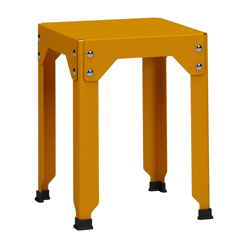 Tabouret en acier galvanisé safran 45 cm Hegoa - Matière Grise
