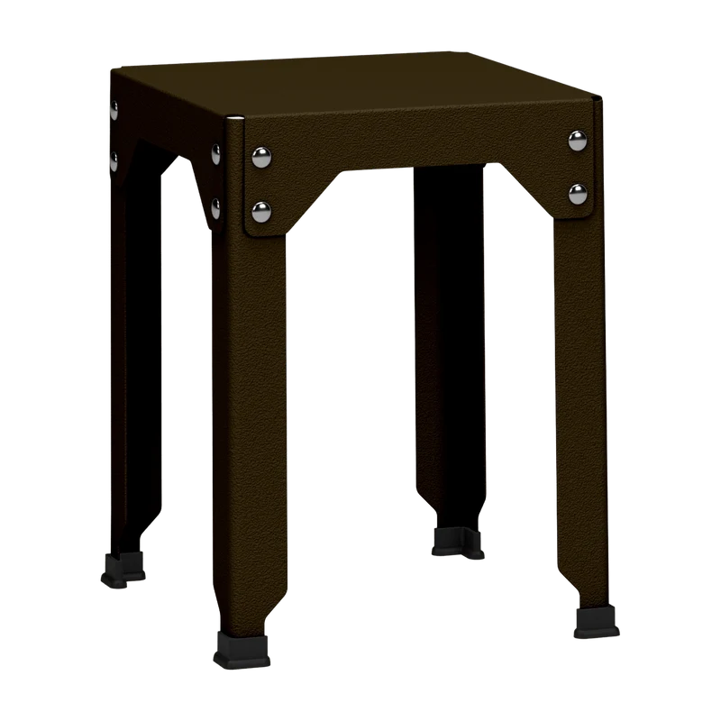 Tabouret en acier galvanisé bronze 45 cm Hegoa - Matière Grise
