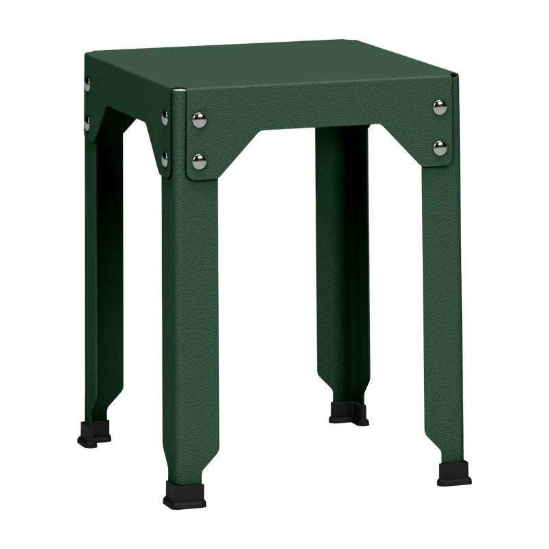 Tabouret en acier galvanisé olive 45 cm Hegoa - Matière Grise