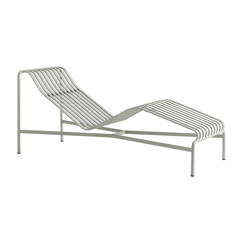 Chaise longue en métal gris Palissade - HAY