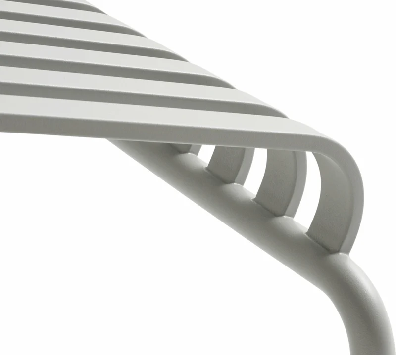 Chaise longue en métal gris Palissade - HAY