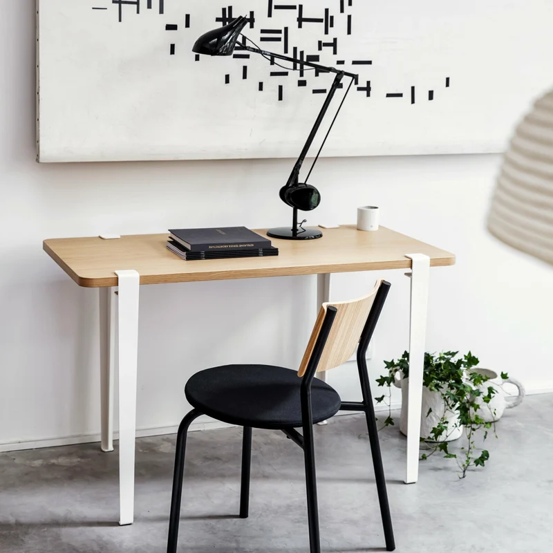 Chaise en bois chêne et en tissu recyclé noir graphite SSD Soft - TipToe