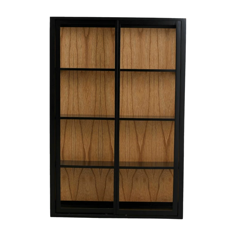 Vitrine murale en bois et verre BEI - Nordal