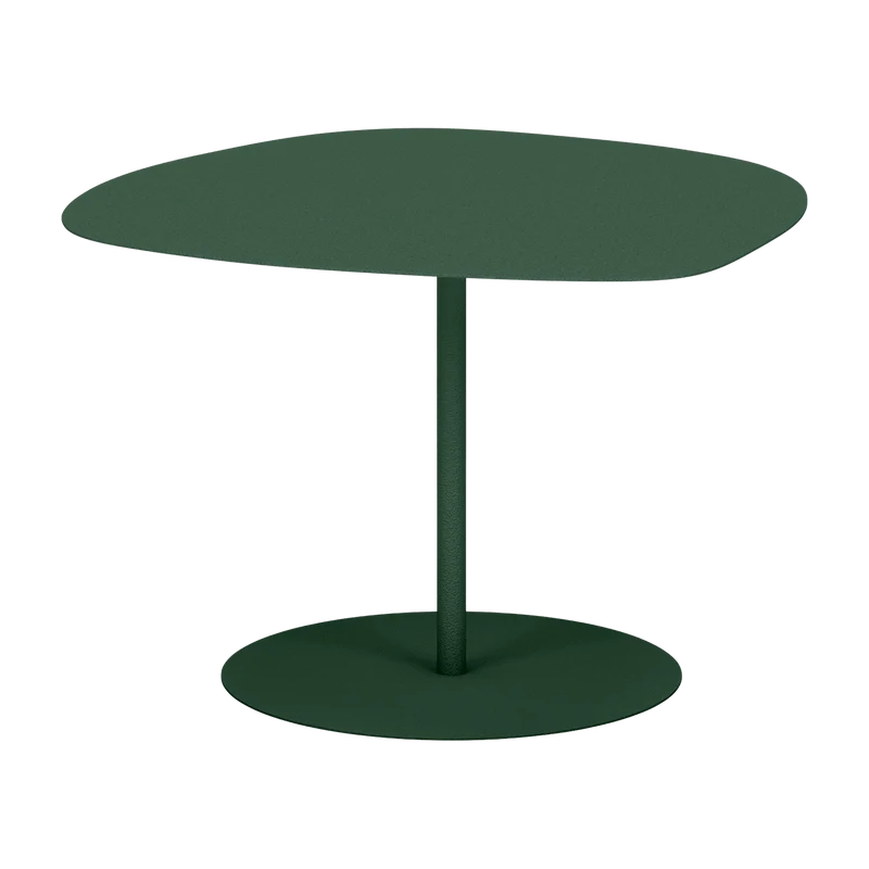 Table basse en acier mat olive 37 cm Galet 03 - Matière Grise