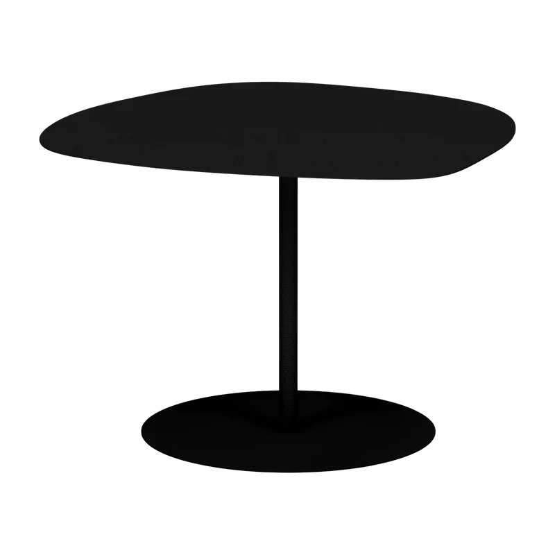 Table basse en acier mat noir mat 37 cm Galet 03 - Matière Grise