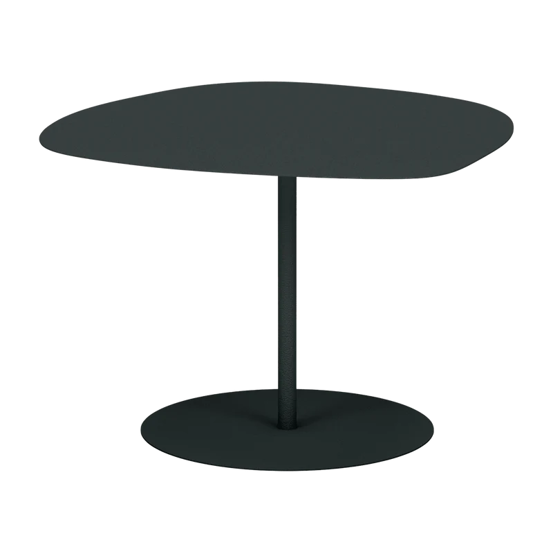 Table basse en acier mat anthracite 37 cm Galet 03 - Matière Grise