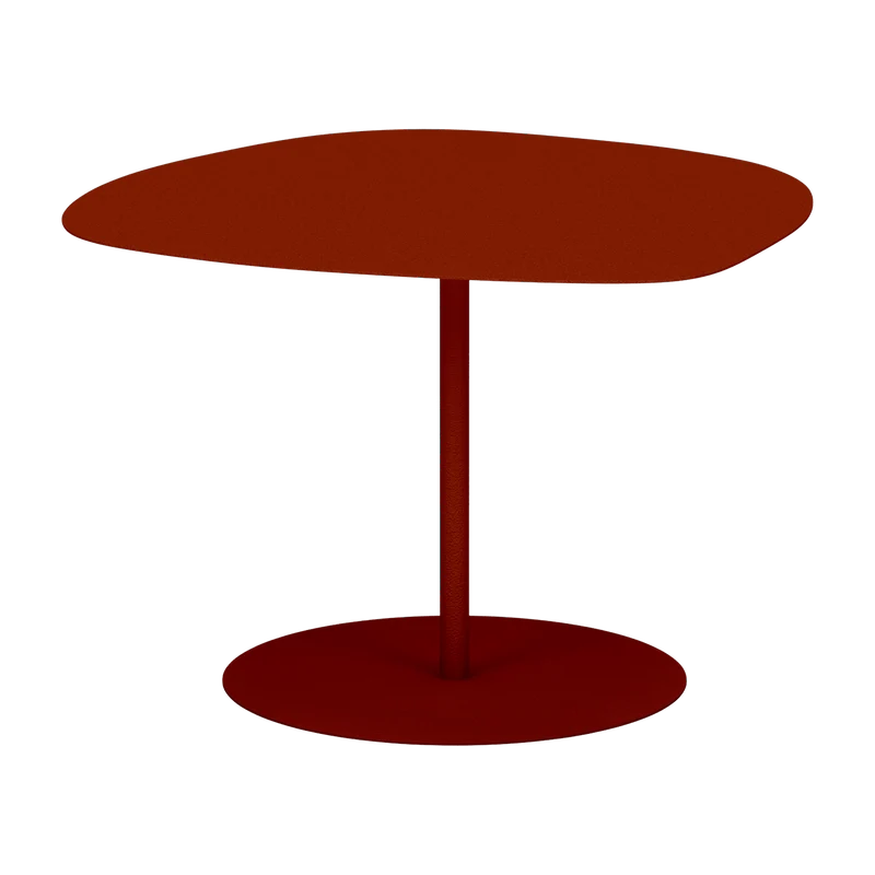Table basse en acier mat terracotta 37 cm Galet 03 - Matière Grise