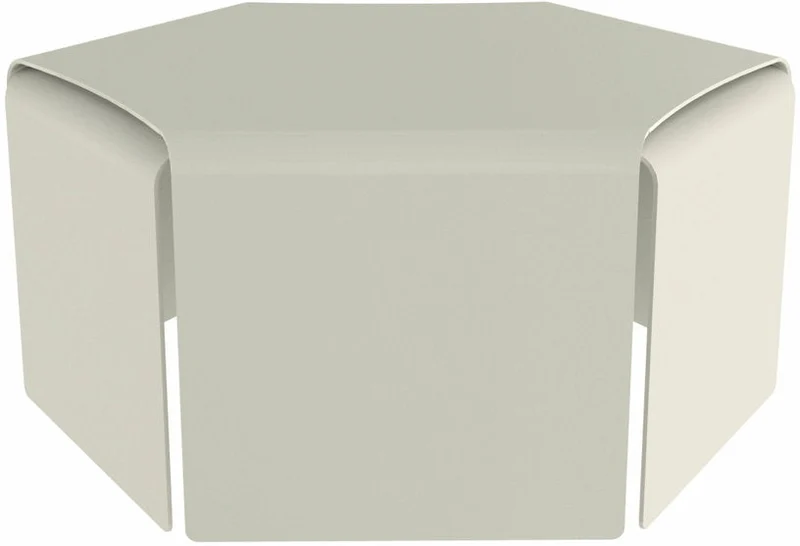 2 Tables basses en acier olive et baby pink Ponant - Matière Grise