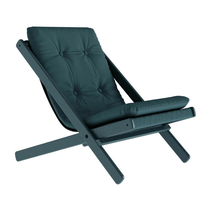 Transat en bois et coton bleu Boogie - Karup Design