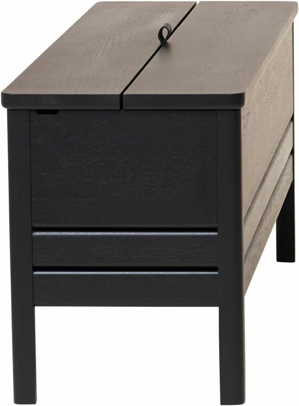 Banc avec rangement en chêne teinté noir 111 cm A Line - Form & Refine