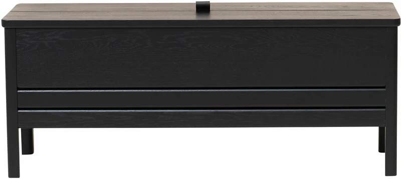 Banc avec rangement en chêne teinté noir 111 cm A Line - Form & Refine