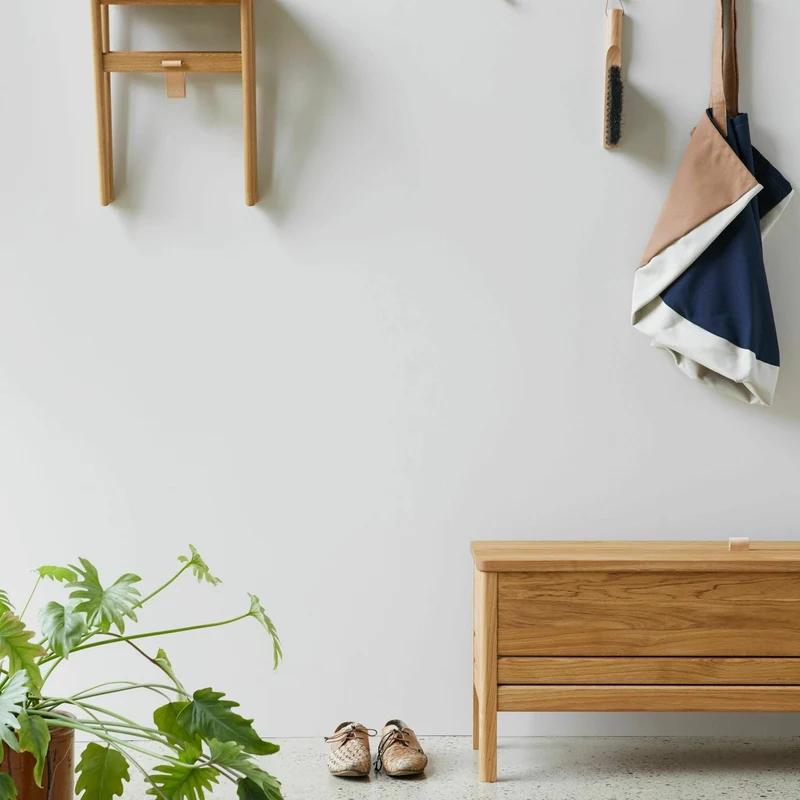 Banc avec rangement en chêne teinté noir 111 cm A Line - Form & Refine