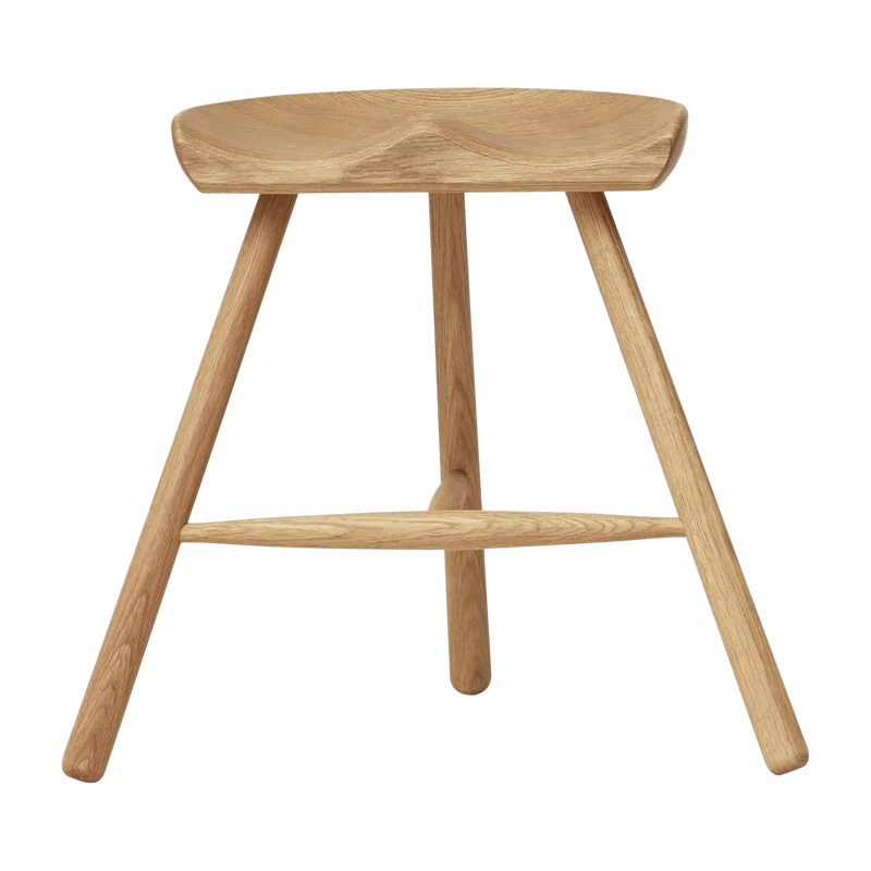 Tabouret en chêne blanc huilé 49 cm Shoemaker - Form & Refine