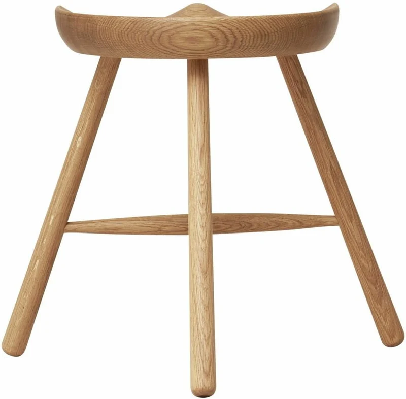 Tabouret en chêne blanc huilé 49 cm Shoemaker - Form & Refine