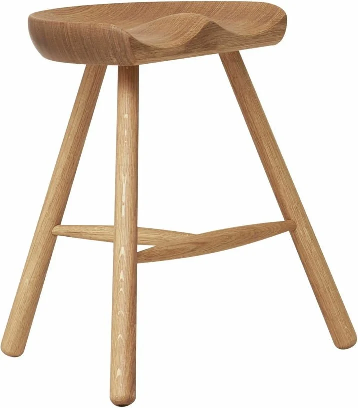 Tabouret en chêne blanc huilé 49 cm Shoemaker - Form & Refine