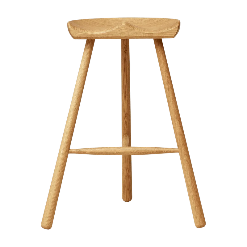 Tabouret de bar en chêne blanc huilé 68 cm Shoemaker - Form & Refine
