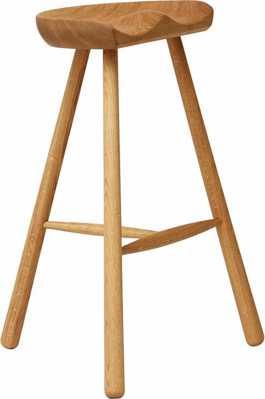 Tabouret de bar en chêne blanc huilé 68 cm Shoemaker - Form & Refine