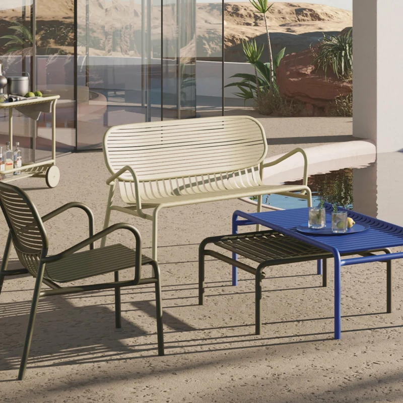 Table basse de jardin jaune 127 cm Week end - Petite friture