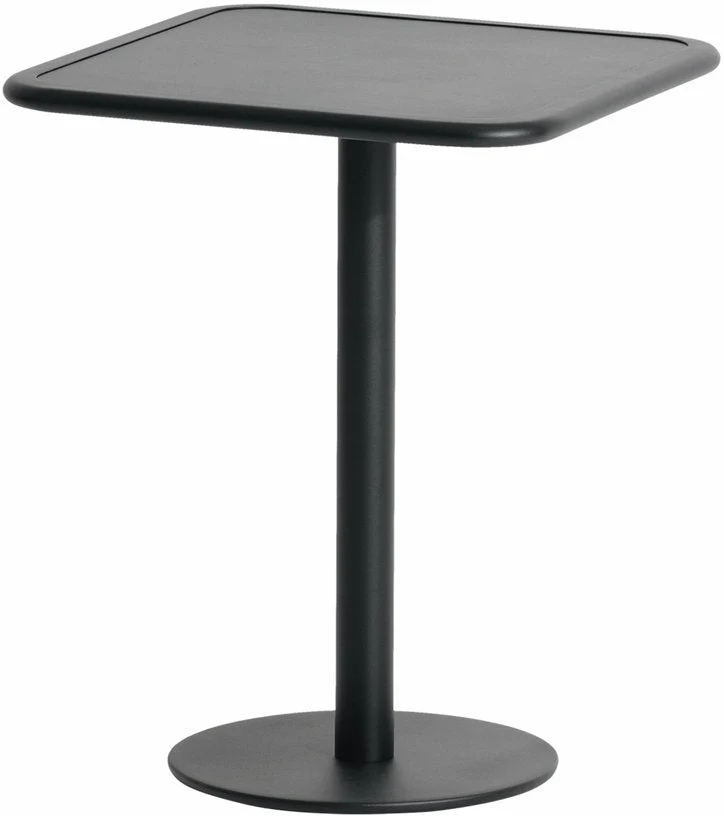 Table de bistrot carrée outdoor noire Week end - Petite friture