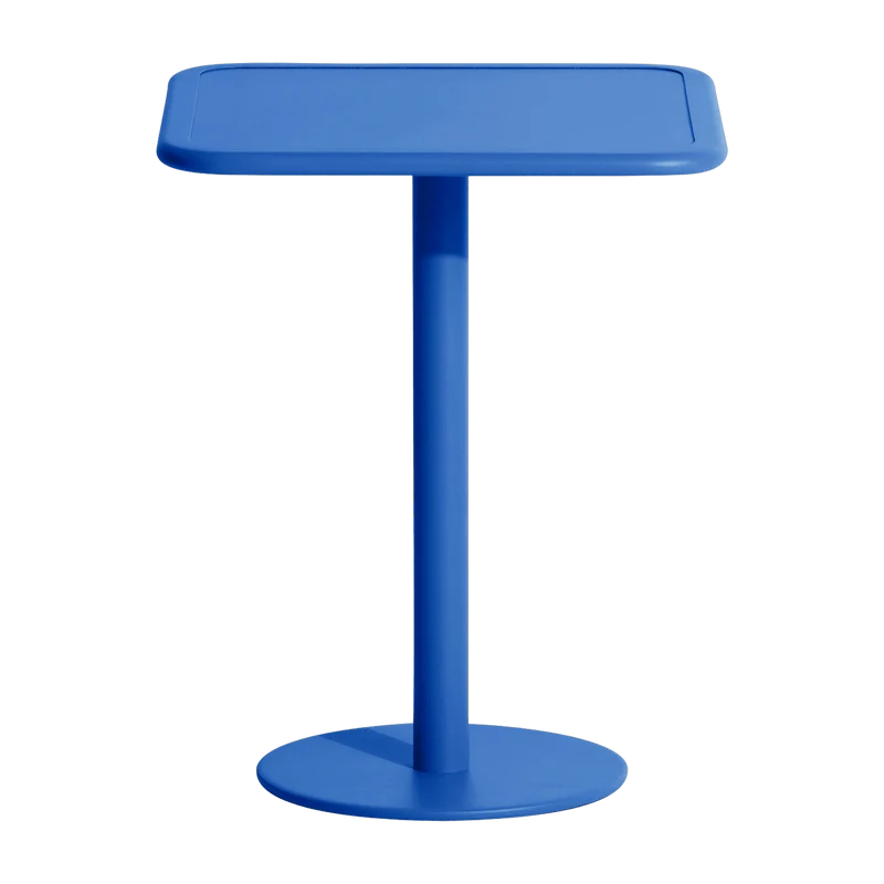 Table de bistrot carrée outdoor bleue Week end - Petite friture