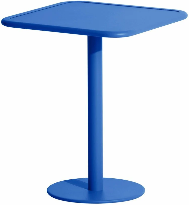 Table de bistrot carrée outdoor bleue Week end - Petite friture