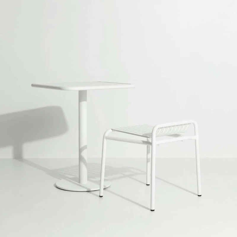 Table de bistrot carrée outdoor bleue Week end - Petite friture