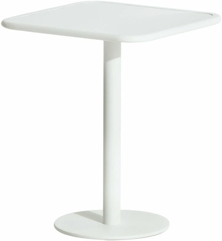 Table de bistrot carrée outdoor blanche Week end - Petite friture